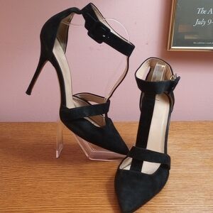 JCrew Roxy t-strap heels black suede Women's Heels